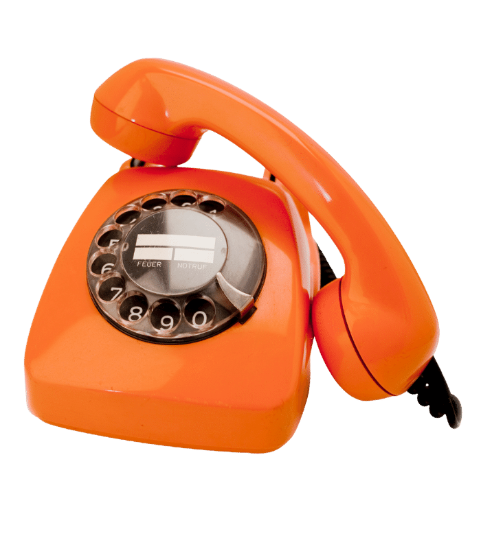 Orange Rotary Phone
